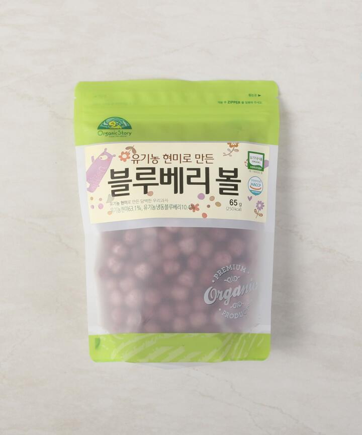 상품상세>[오가닉스토리] 유기농 현미로 만든 블루베리볼 65g