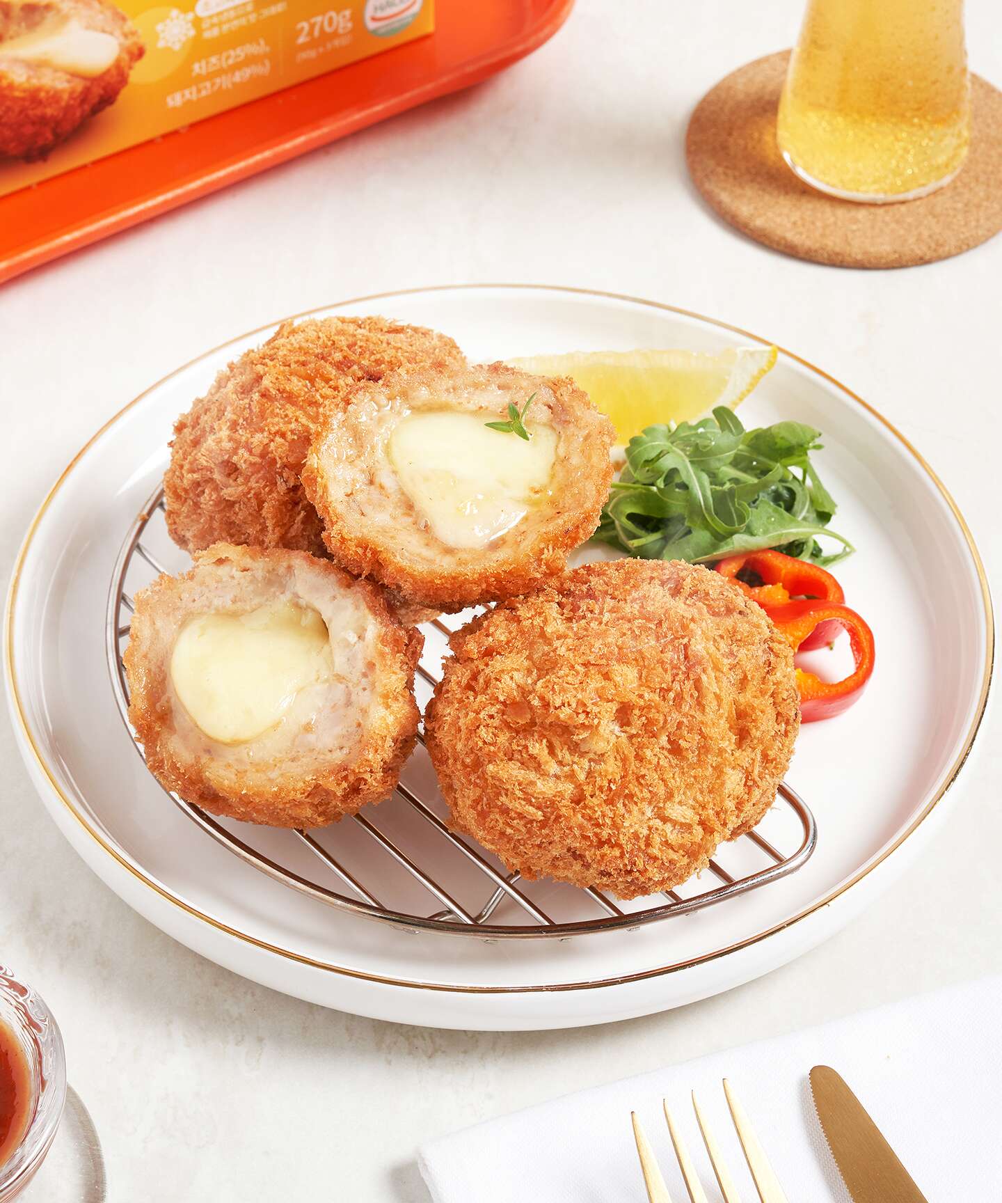 상품상세>[더블루팜] 루지 미트볼 치즈카츠 270g (냉동) [더블루팜] 루지 미트볼 치즈카츠 270g (냉동)